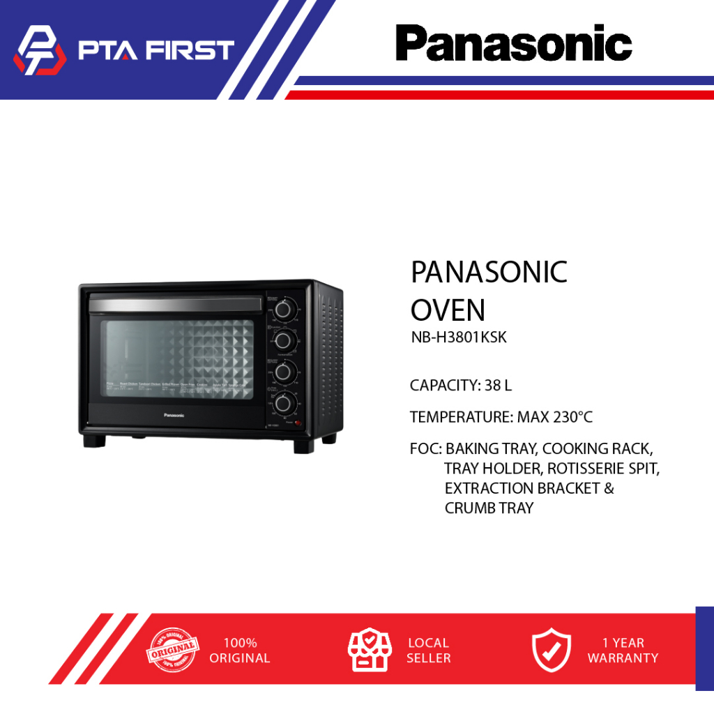 PANASONIC NBH3801KSK ELECTRIC OVEN (8887549839436) Shopee Malaysia