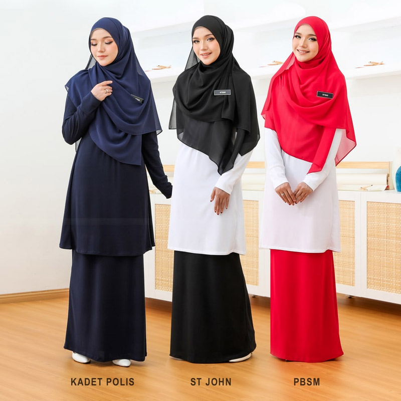 Baju Kurung Uniform Kokurikulum Cikgu Sekolah Ironless Kurang Gosok ...