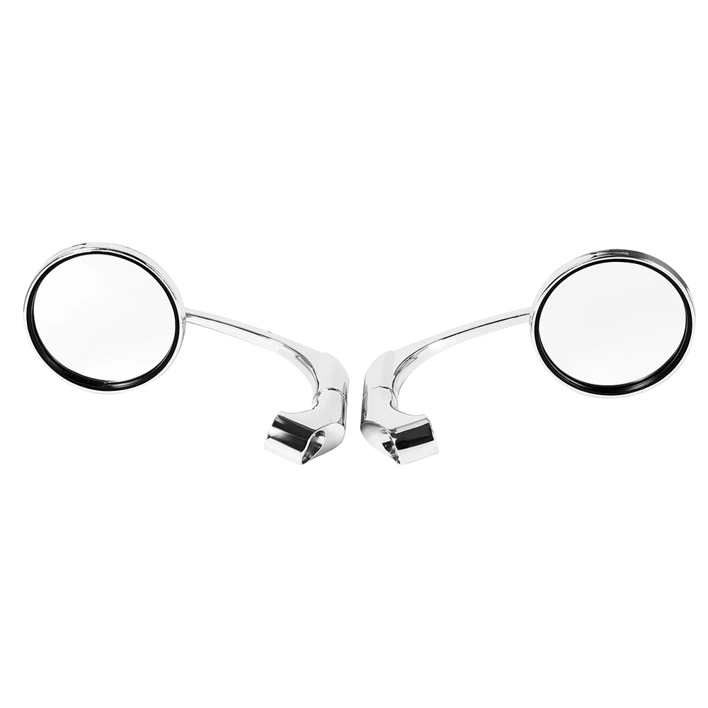 2pcs Universal 8/10mm Round Motorcycle Bike Rear View Mirrors Cafe ...