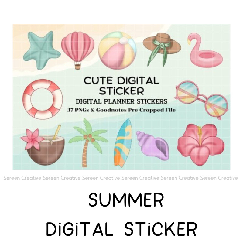 DS36 Summer Theme Digital Sticker Pack for Goodnotes | Shopee Malaysia