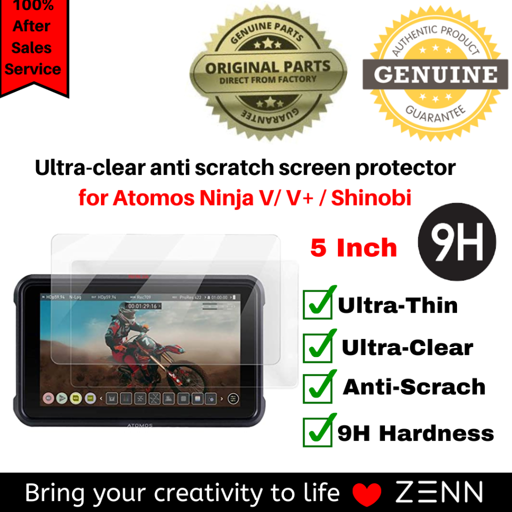 UltraClear Screen Protector for Atomos Ninja V/ V+ / Shinobi / Zato Connect 5 Inch (1Pcs