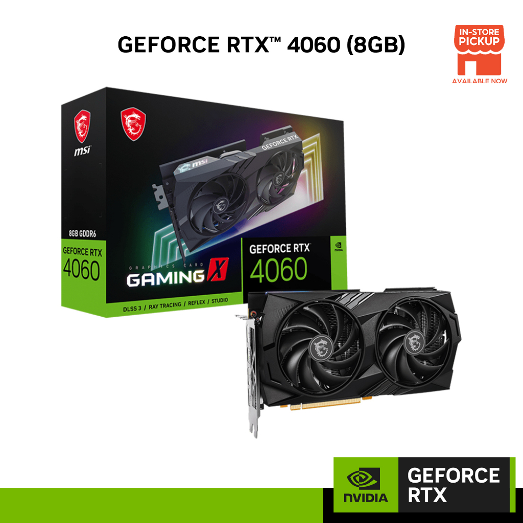 NVIDIA® Graphic Card MSI - GeForce® RTX™ 4060 Gaming X (8G) | Shopee ...