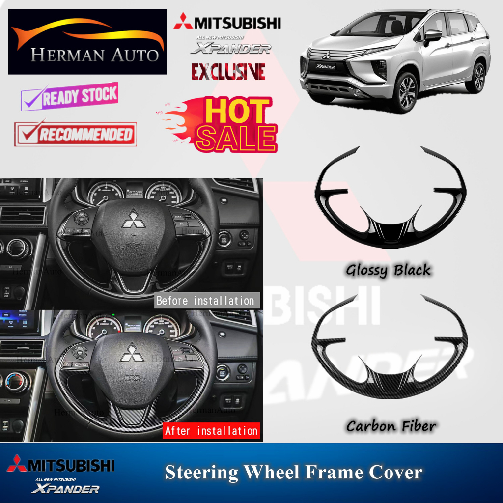 HermanAuto Mitsubishi Xpander Steering Wheel Frame Cover Interior