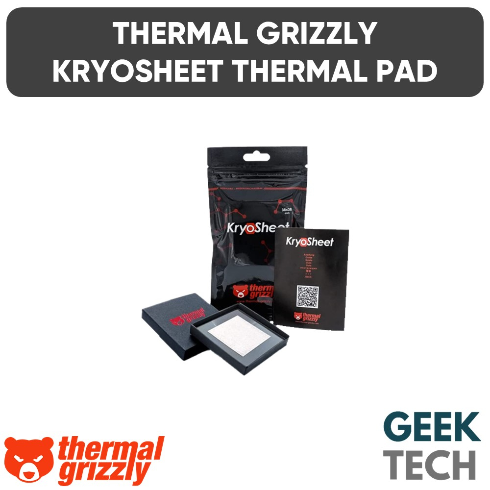Thermal Grizzly KryoSheet Thermal Pad – 38 X 38mm, High Performance, TG-KS-38-38