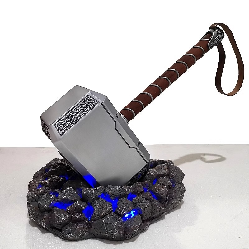 Marvel Avengers 1/1 Life Size Resin Thor's Mjölnir Hammer With LED Base ...