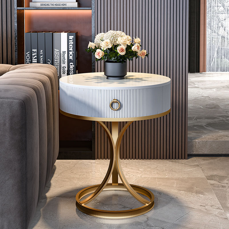 Nordic Light Luxury Sofa Side Table Living Room Balcony Drawer Small ...
