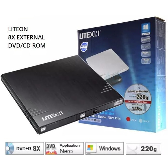 Dell / Liteon USB External DVD Combo CDRW Burner Drive For Mac