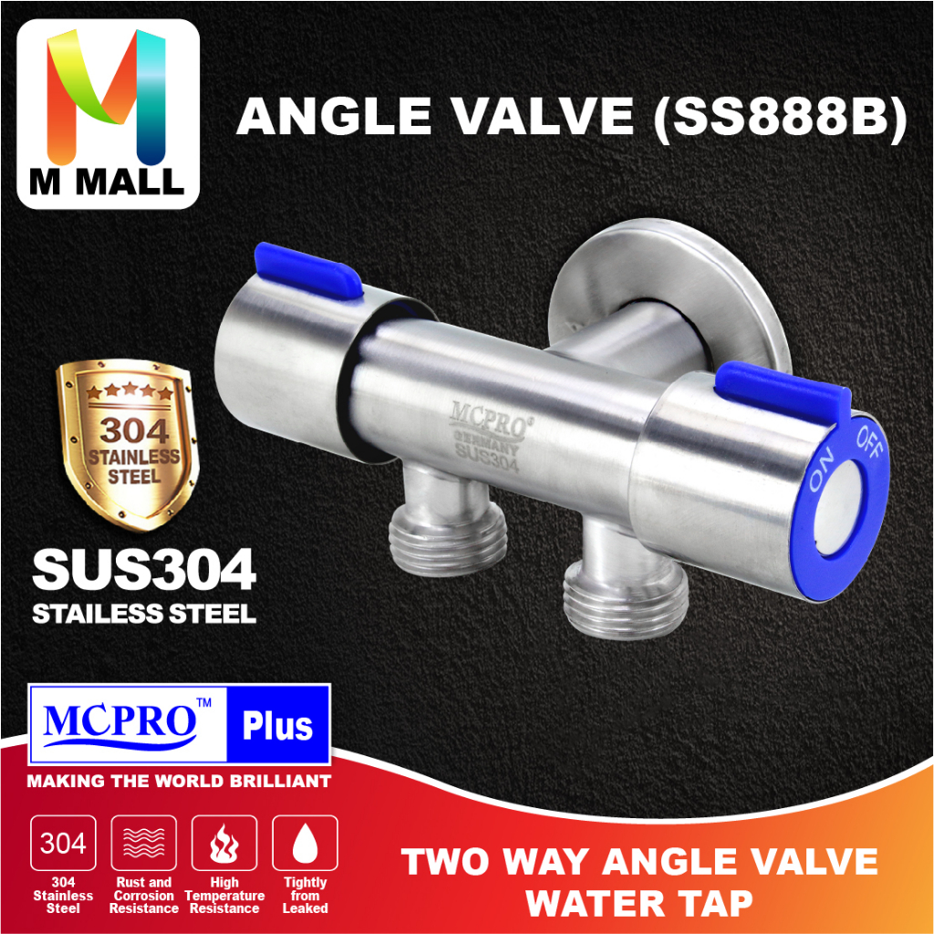 MCPRO PLUS Stainless Steel SUS304 Kitchen & Bathroom Two Way Angle