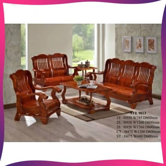 Malaysian wood on sale sofa set