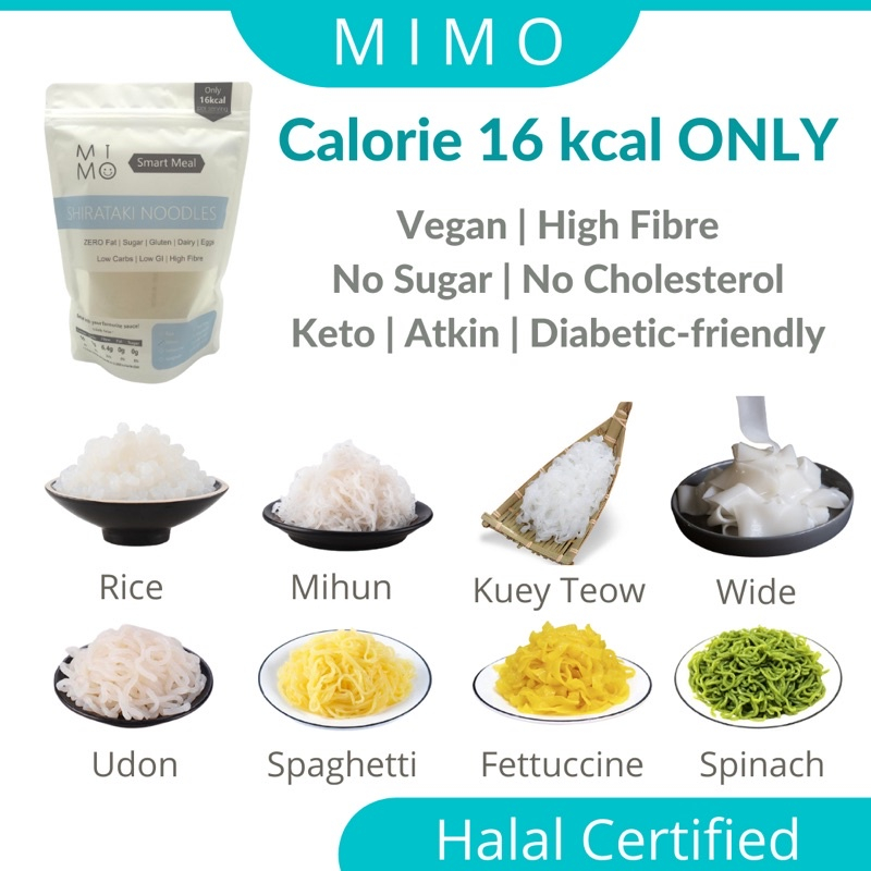 MIMO Konjac Rice Konjac Noodle Shirataki Rice Noodle Konjac Kurus slim