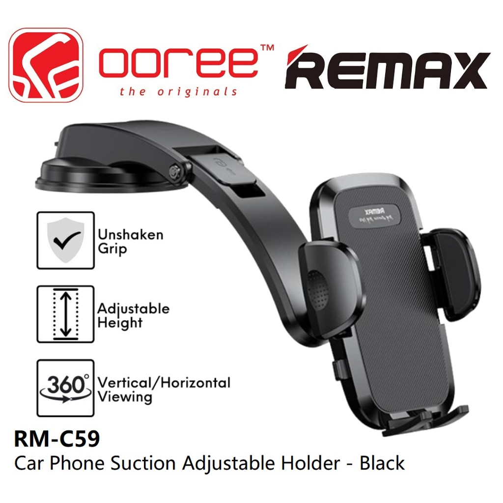 REMAX RM-C59 / RM-C20 CAR HOLDER WITH ADJUSTABLE DASHBOARD HOLDER PHONE ...