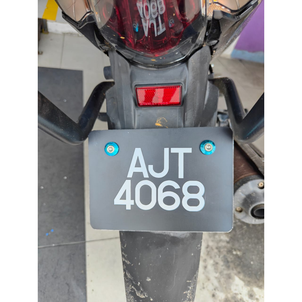 Aluminium Sticker No. Plate Motorcycles(Standard-Rear)LC | Shopee Malaysia