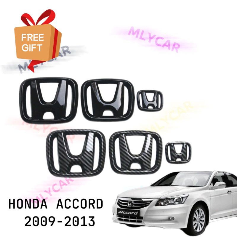 HONDA ACCORD 20092013 LOGO EMBLEM BLACK CARBON CASESING Shopee Malaysia