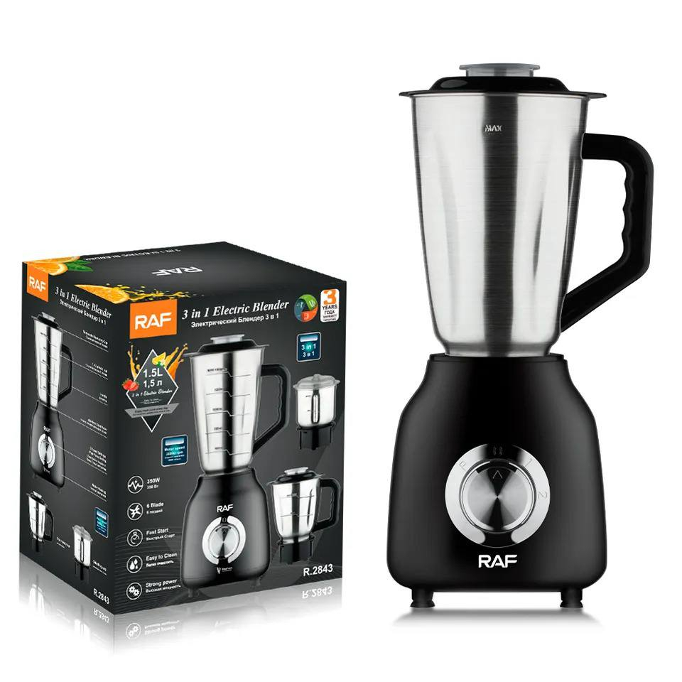 🔥RAF 3IN1 ELECTRIC STEEL BLENDER 350WATT 1.5 LITER MODEL R-2843🔥