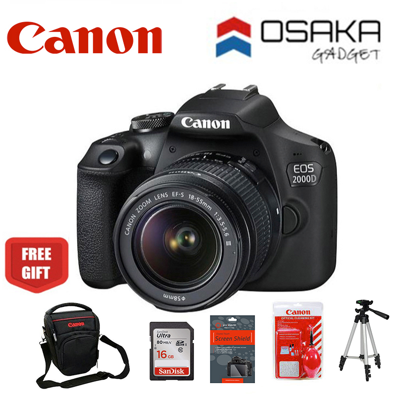 Canon EOS 2000D DSLR Camera with 1855mm Lens Shopee Malaysia