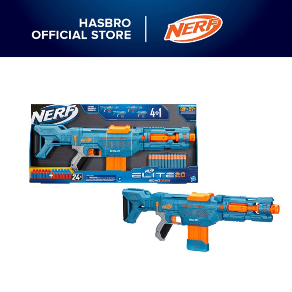 NERF Elite 2.0 Echo CS-10 Blaster Gun w/10 Dart Clip & 24 Official Darts NEW