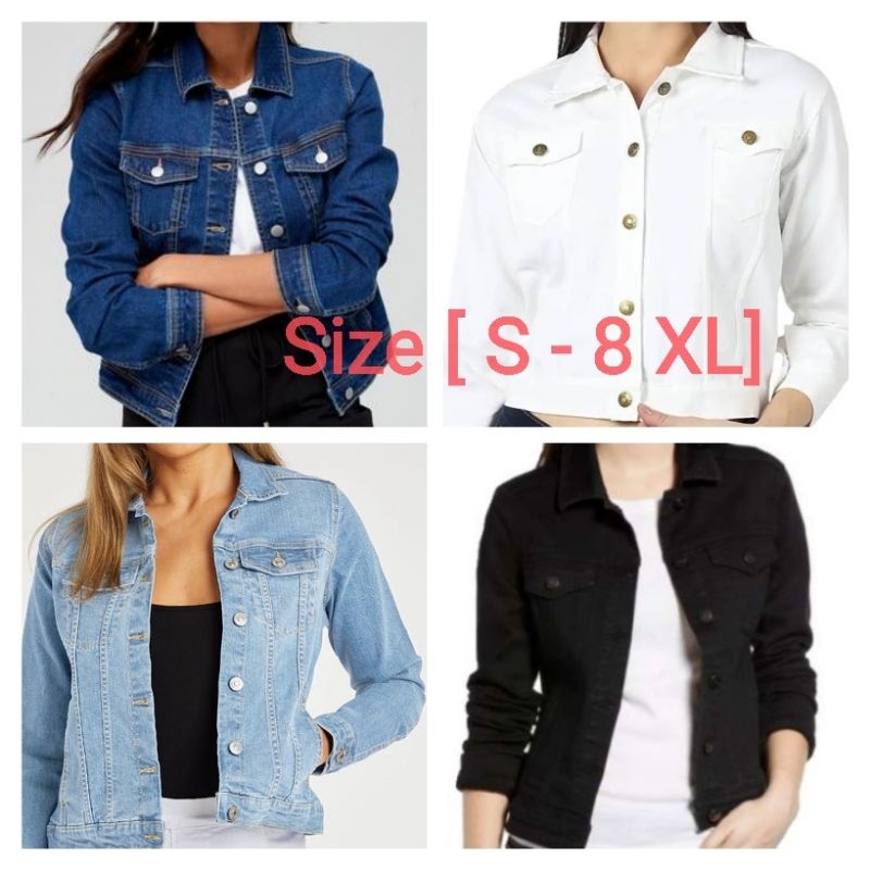 Denim Jacket ( S - 8 XL) For Women's!!! | Shopee Malaysia