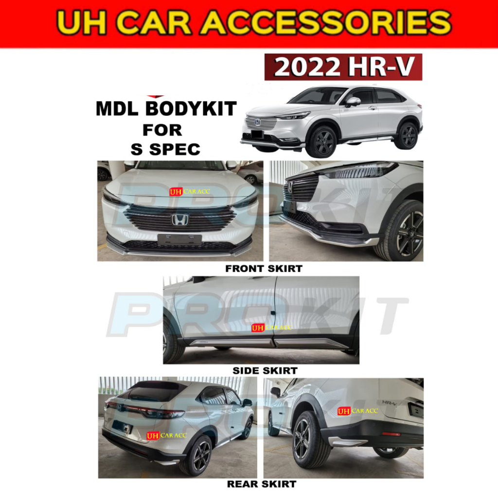 HONDA HRV 2022 2023 S SPEC MDL BODYKIT FRONT SIDE REAR DIFFUSER LIP
