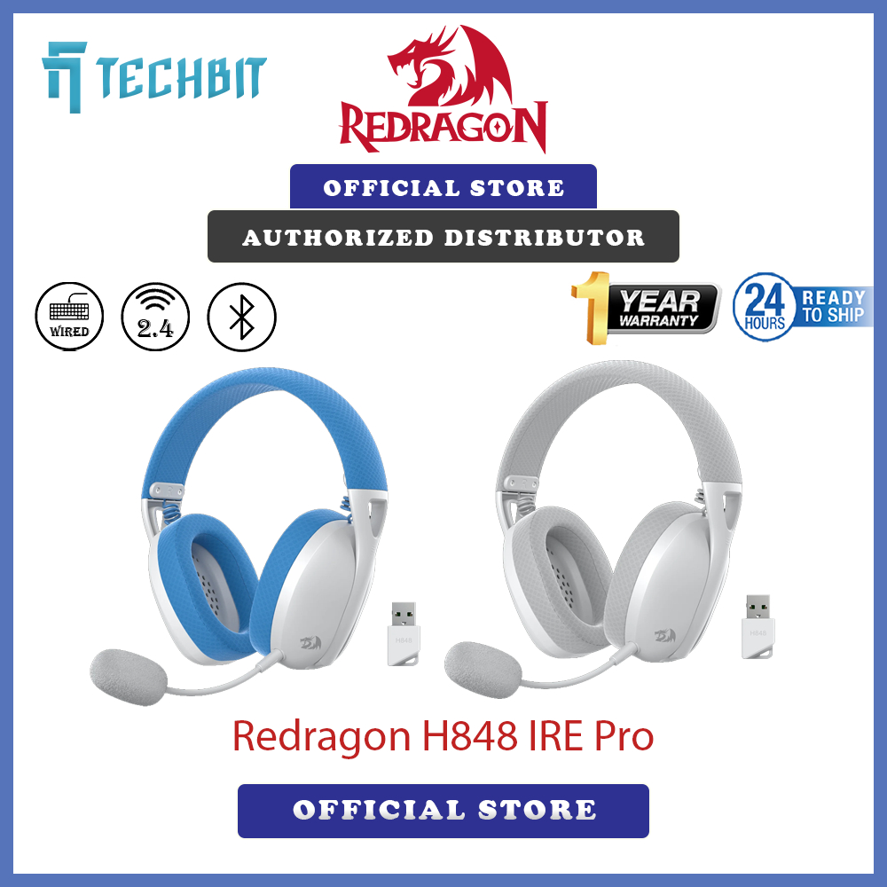 Redragon H848 IRE Pro Wireless Gaming Headset USB Bluetooth Lightweight ...