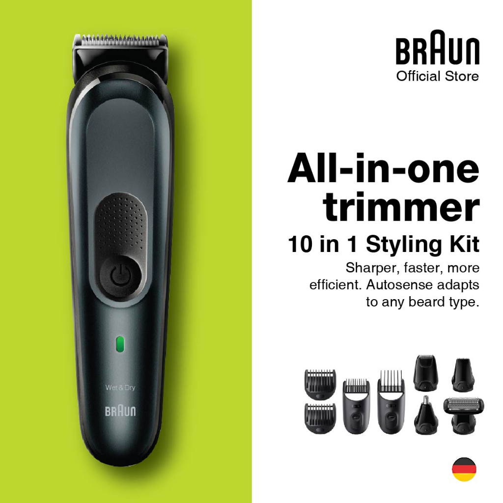 Braun All In One Trimmer 10 In 1 Trimmer 8 Attachments And Gillette Proglide Razor Mgk7321 