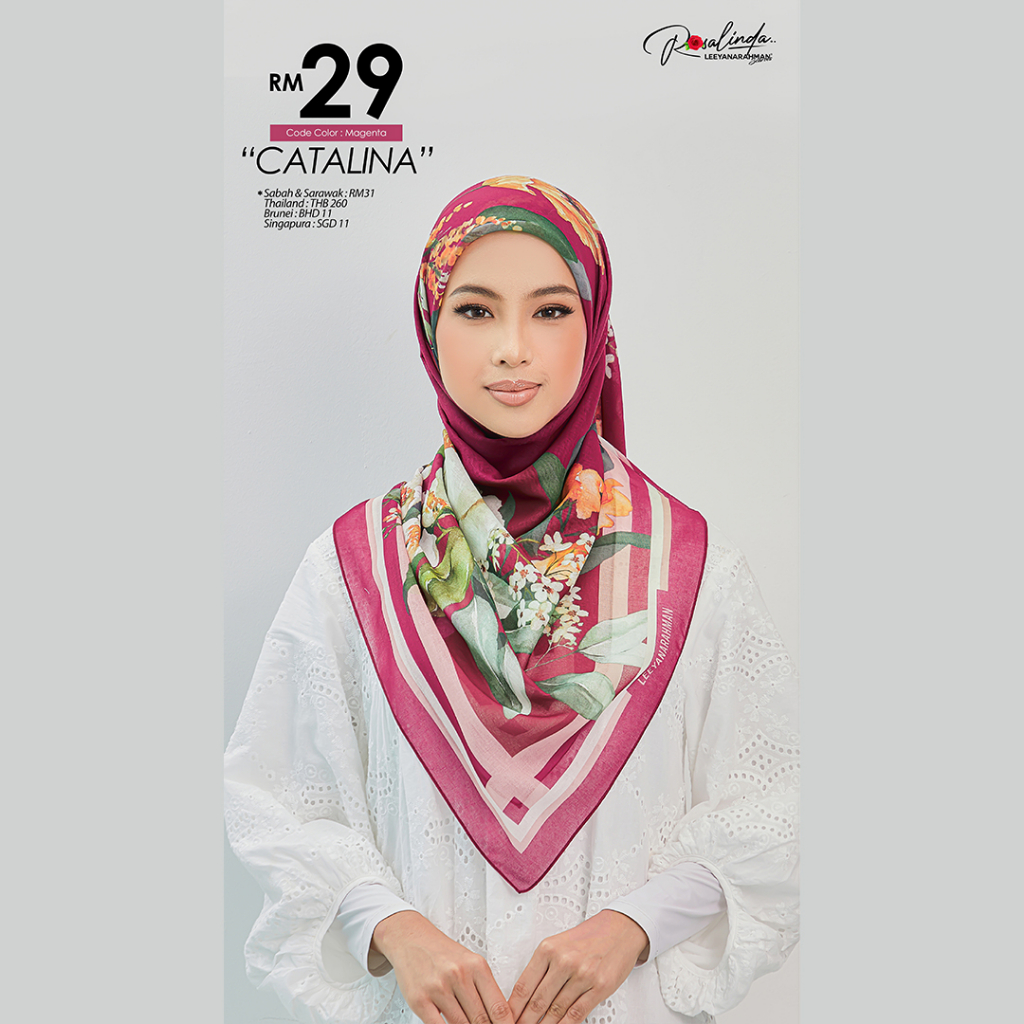 Leeyanarahman Scarves Bidang 45 Tudung Bawal Printed Cotton Voile ...