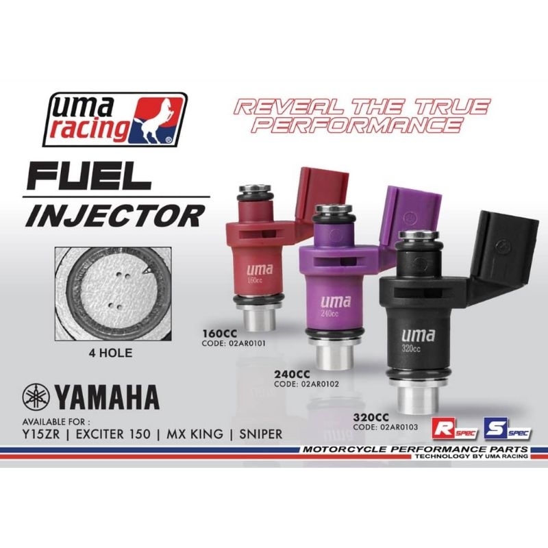 UMA RACING Y15ZR FUEL INJECTOR 160cc 240cc 320cc (NEW VISION) Y15 V1/V2