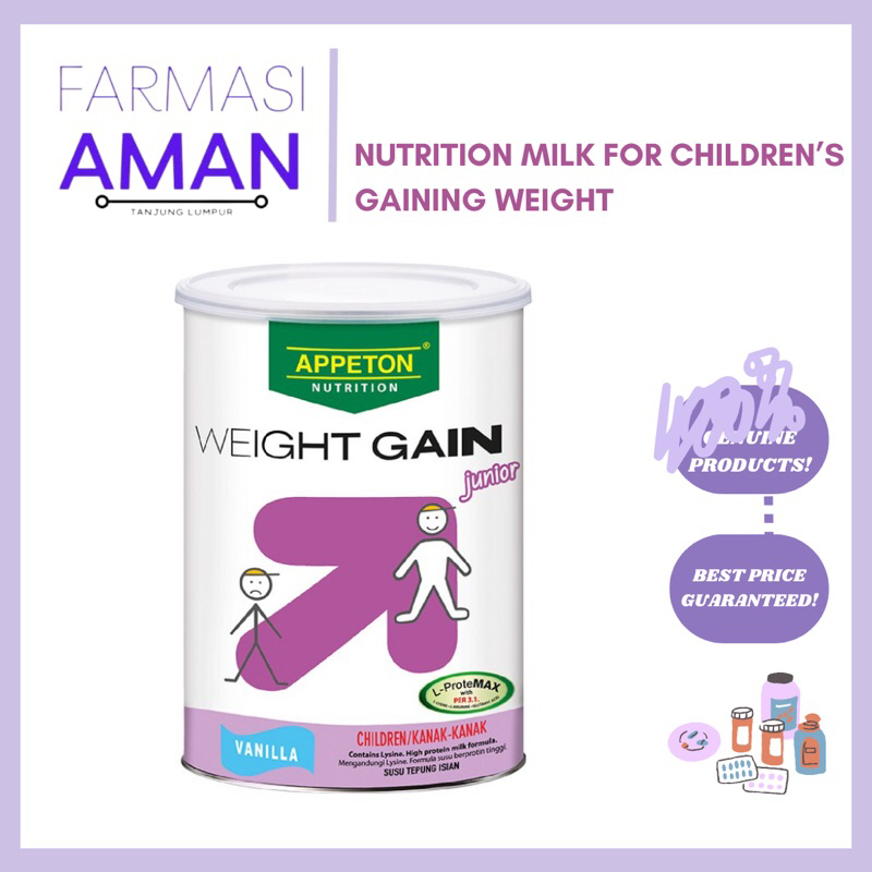 Appeton Nutrition Weight Gain Junior Vanilla Flavour 450g Shopee Malaysia