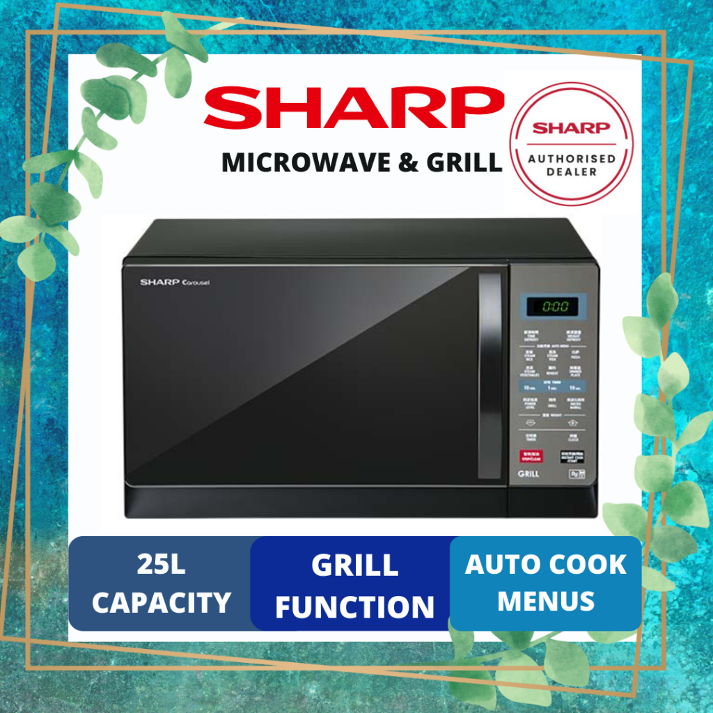 【FREE BUBBLE WRAP】 Sharp Microwave Oven With Grill R607EK (25L