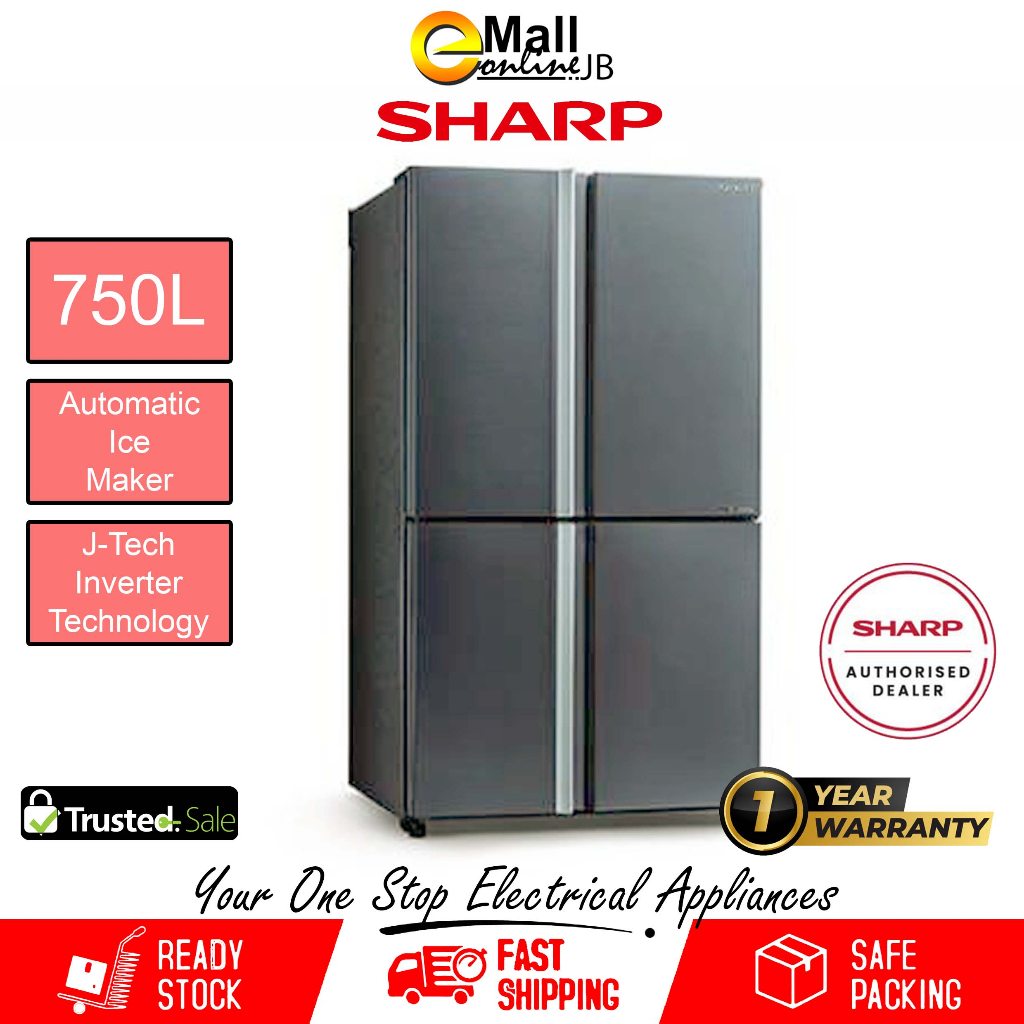 SHARP Avance MultiDoor SJF1022VMDS 4 Door Inverter Refrigerator 750L