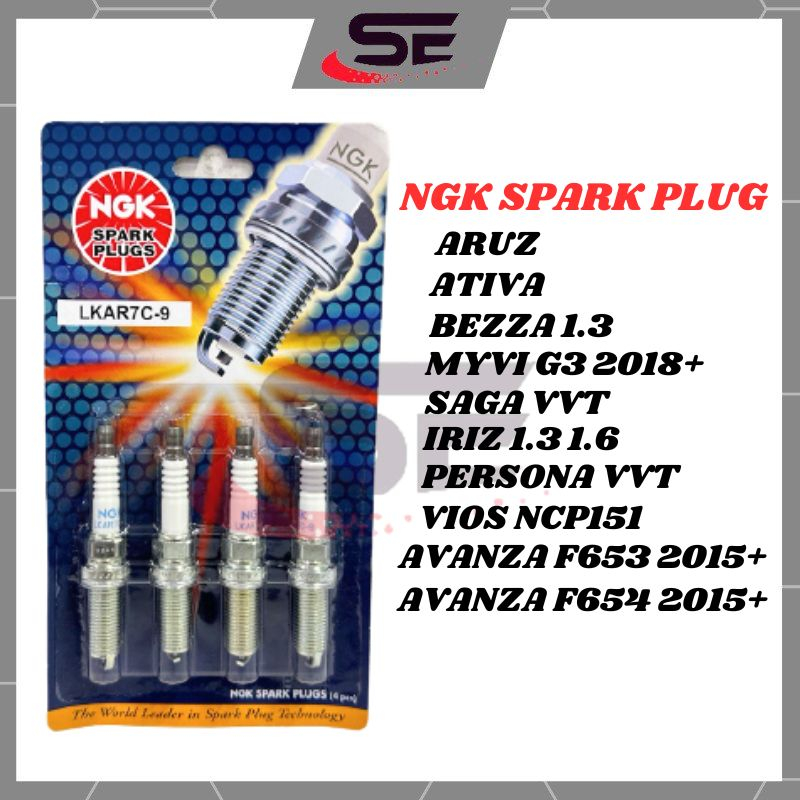 NGK Spark Plug Bezza 1.3 Saga VVT Persona VVT Myvi G3 LKAR7C-9 NGK Plug ...