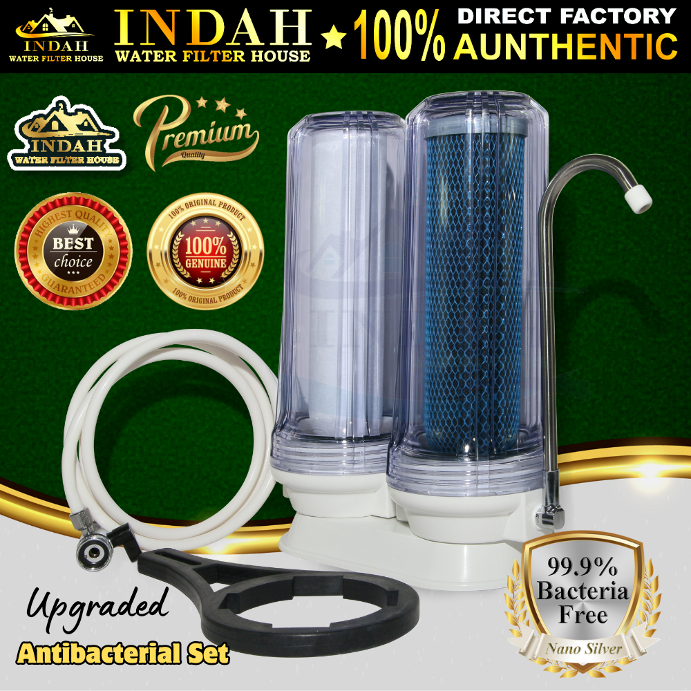 Aquarich 10 inch 2 Stage Water Filtration System Double Housing Water