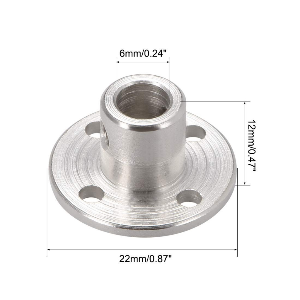 4-Piece Rigid Flange Coupling Set - Motor Guide Shaft Coupler For 3/4/5/6/7/8/10/11/12mm Sizes - Foto 2