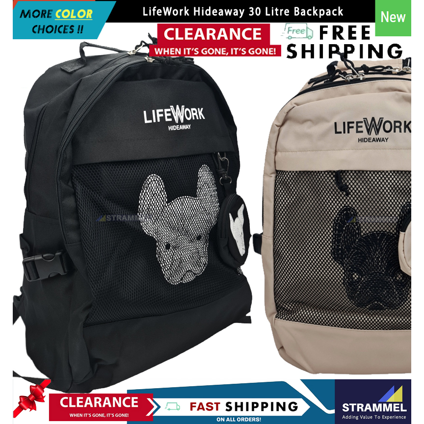 [100% ɑuthentic] Lifework Hideaway Mesh Detail Backpack Set With Mini ...