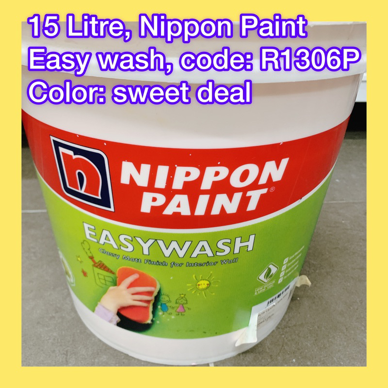 *Ready Stock*15Litre Nippon Paint Easy Wash, R1306P, self collection