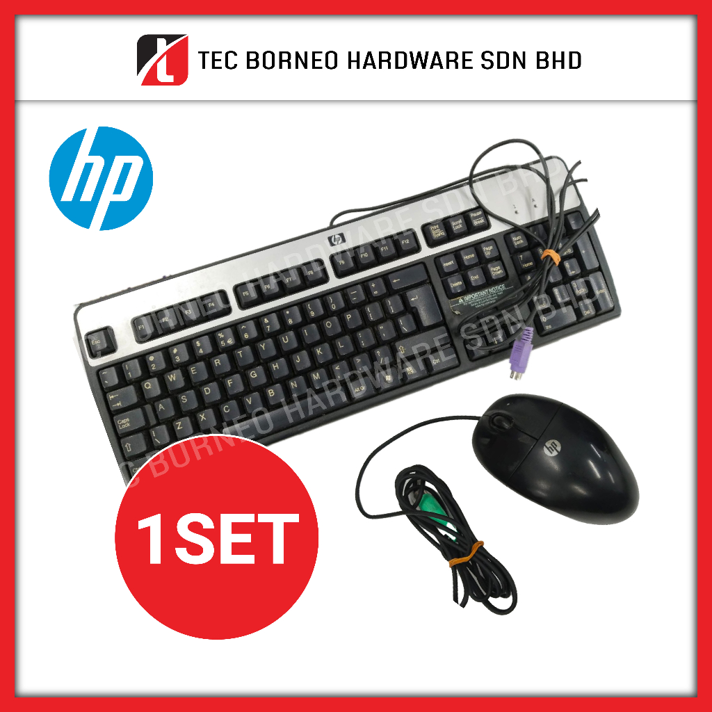 TEC HP 104 Keys Wired Keyboard Black and Silver KB0316 HP 537748001