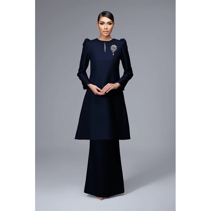 Basic Kurung Rr Blue Black Kurung Pahang Ready Stock Baju Kurung 