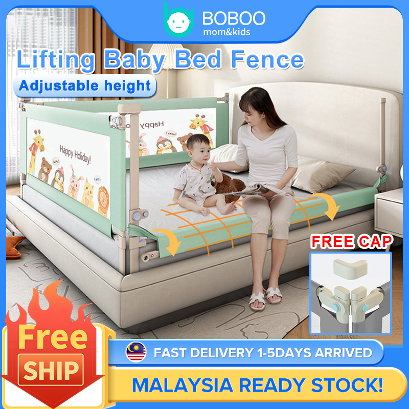 [6th Gen] Lifting Baby Bed Fence Safety Antifall Pagar Baby Safety Bed