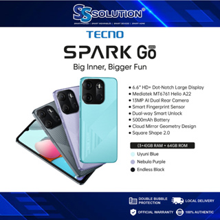 Tecno Spark Go 2023 (Uyuni Blue, 4GB RAM,64GB Storage) | 5000mAh Battery