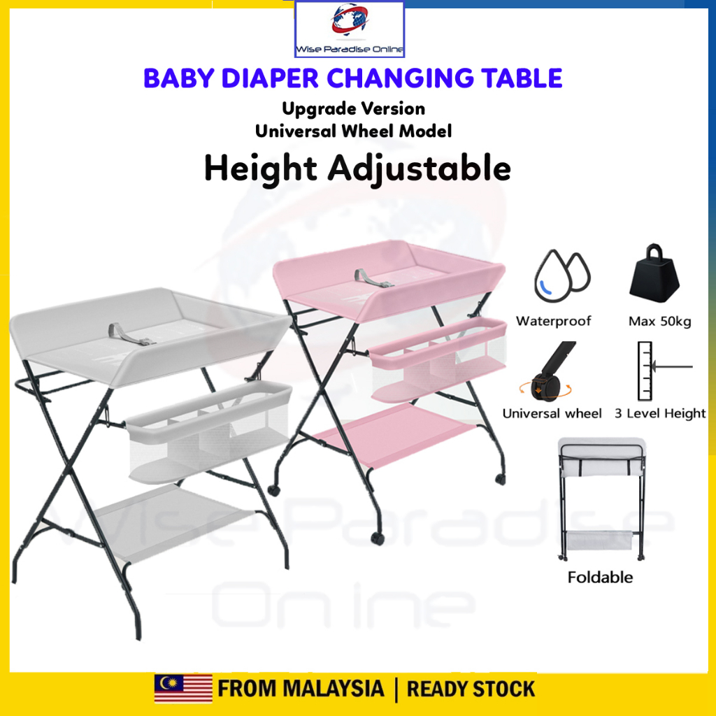 WPO Newborn Baby Foldable Diapers Changing Table Folding Type Pampers