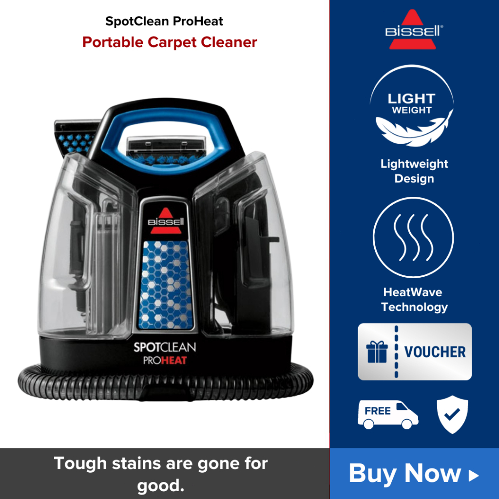 Bissell SpotClean ProHeat Portable Carpet Cleaner Shopee Malaysia