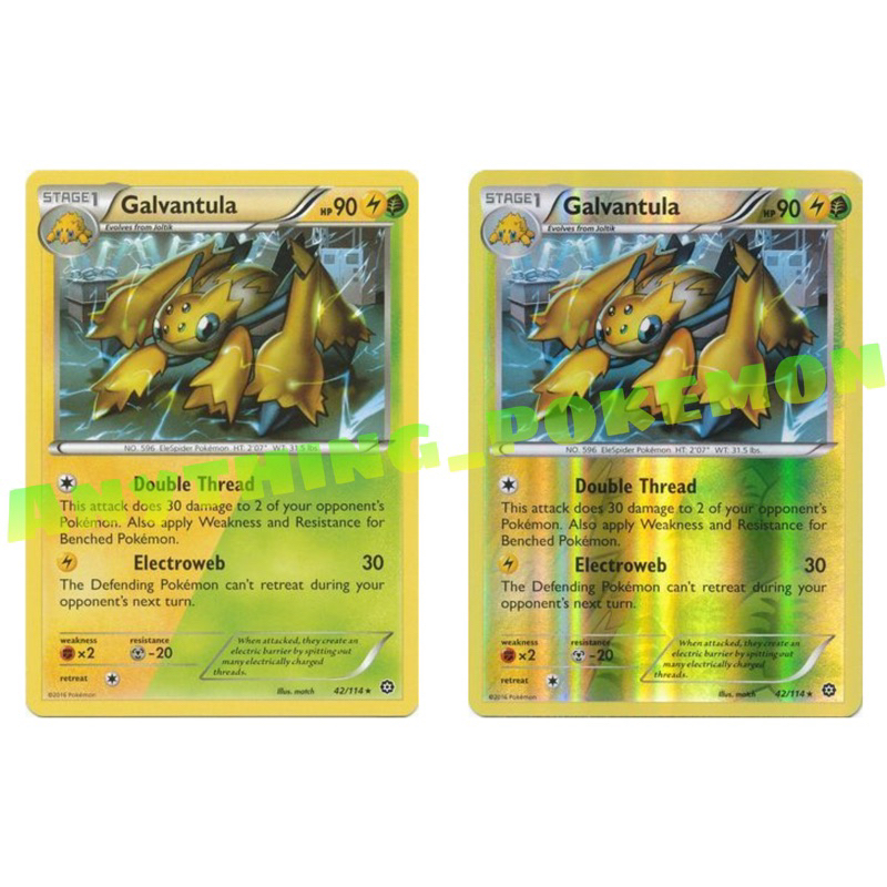 Pokemon Card - Galvantula (42/114) - RARE/REVERSE HOLO - XY | Shopee  Malaysia