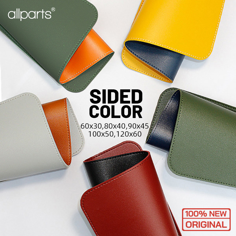 Sided Color Large Leather Mousepad Keyboard Mat Antislip Suede Smooth