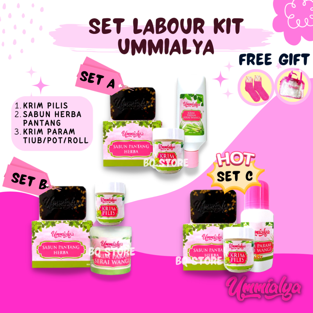 Set Pantang Labour Kit Ummialya Set Pantang Ummialya Set Bersalin