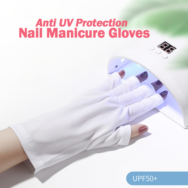 1 Pair Anti UV Rays Protect Gloves Nail Protection Gloves Heat