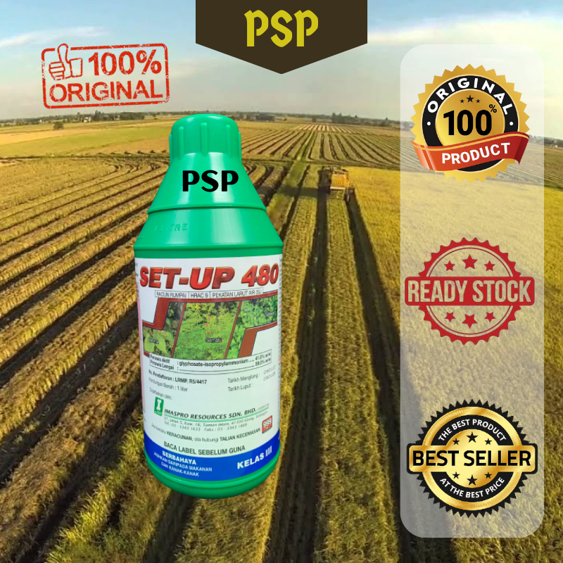 Set Up 480 1l Glyphosate 41 Racun Rumpai Racun Rumput Lalang Racun