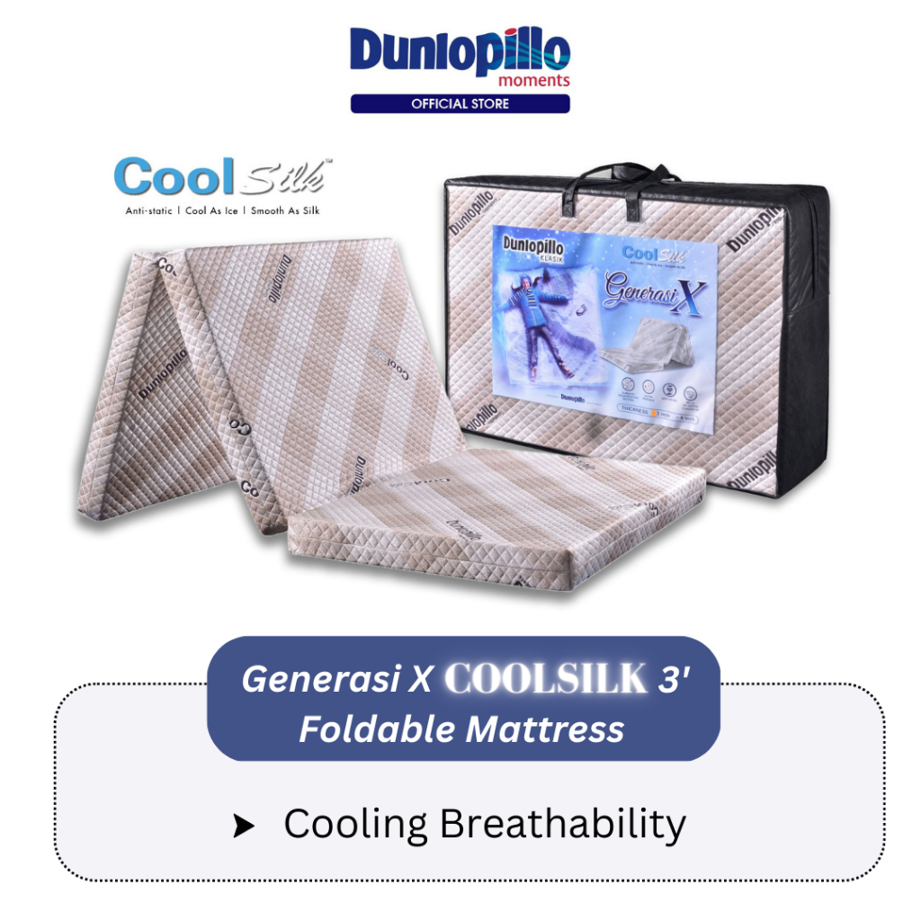 Dunlopillo Generasi X CoolSilk 3" Foldable Mattress (190cm x 91cm x 8cm
