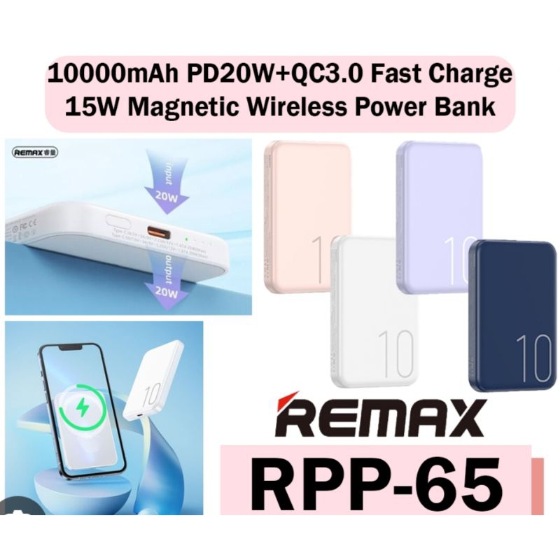 REMAX MAGNETIC 15W WIRELESS POWER BANK 10000mah | Shopee Malaysia