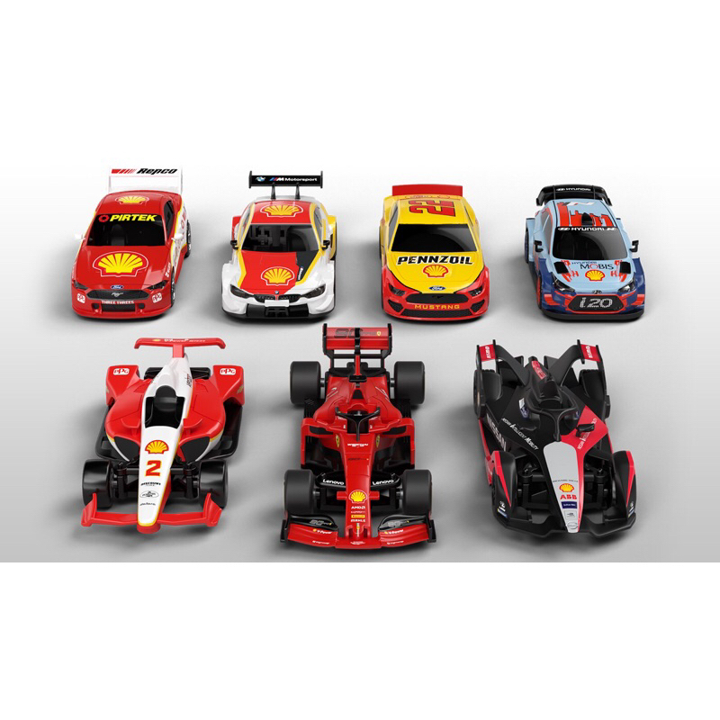 New Shell 4 X Bburago 1/41 Ferrari Collection Bluetooth remote control cars