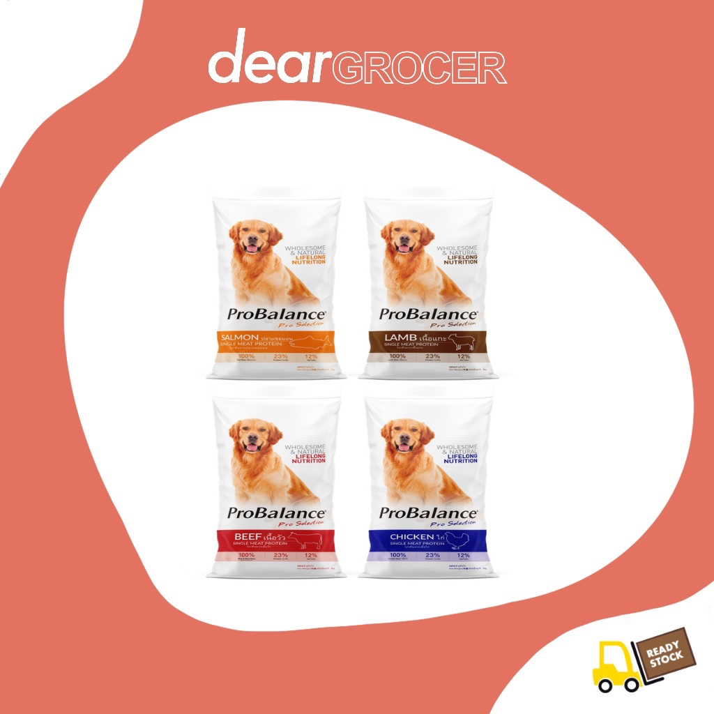ProBalance Single Source Meat Dry Kibble Dog Food 8kg (Chicken, Lamb ...
