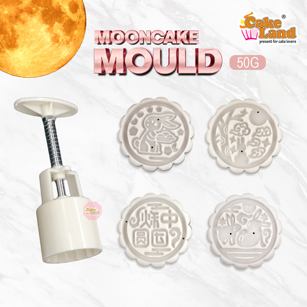 CAKE LAND 50g Mooncake Mould - Moon Rabbit 2.0 中秋团圆兔 | Shopee Malaysia